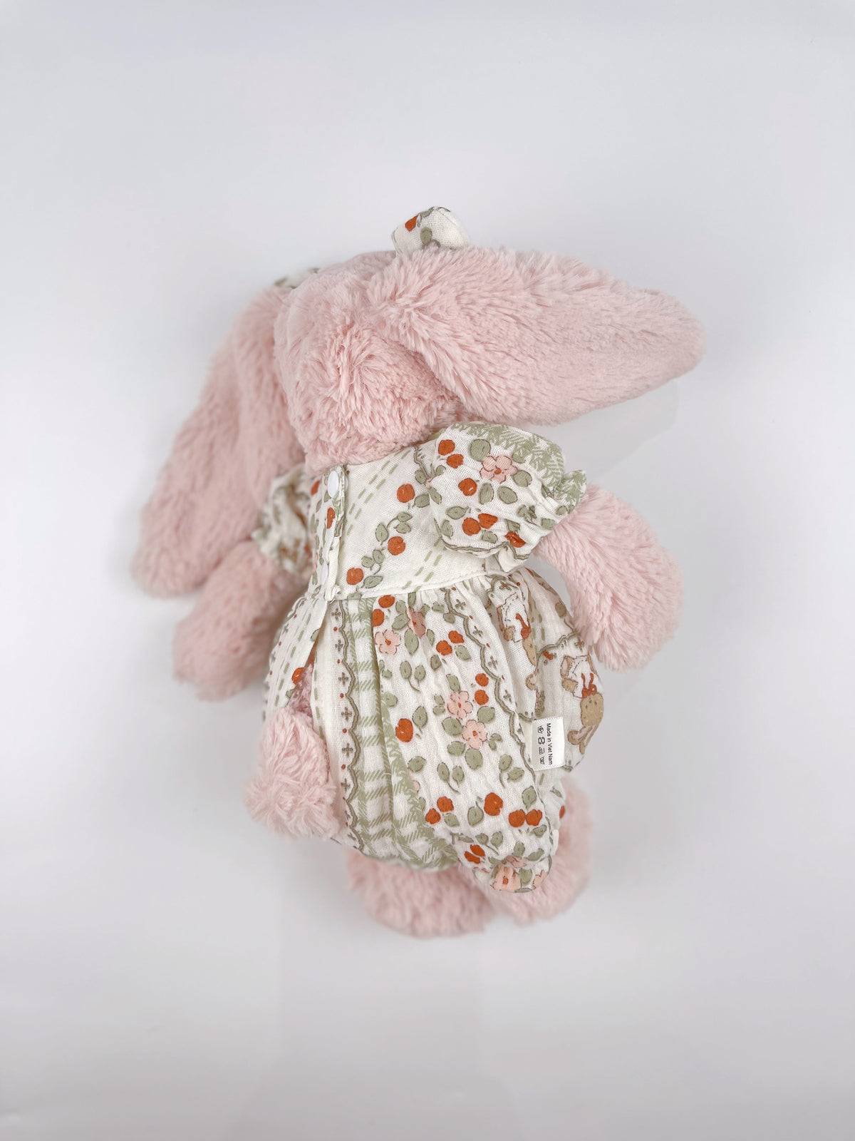 Handmade Floral Bubble Romper Set for Jellicat Plushie | Snap Back Baby Doll Jumpsuit