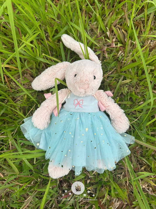 Handmade Cami Strap Dress for Jellicat Bunny, Unique Gift for Girlfriend & Grandkids