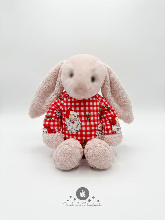 Easy-Snap Back Bodysuit for bunnies, Outfits for plush rabbits, a special gift for plush rabbit enthusiasts.