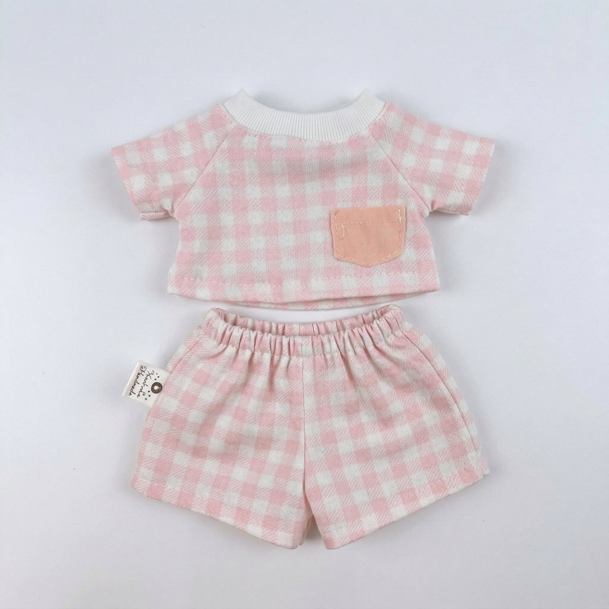 Handmade Gingham Pajama Set for Jellicat Bunny