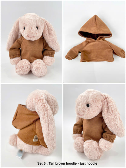 Super cute hoodie for bunnies , Hoodies in various sizes bunnies, a special gift for plush rabbit enthusiasts.