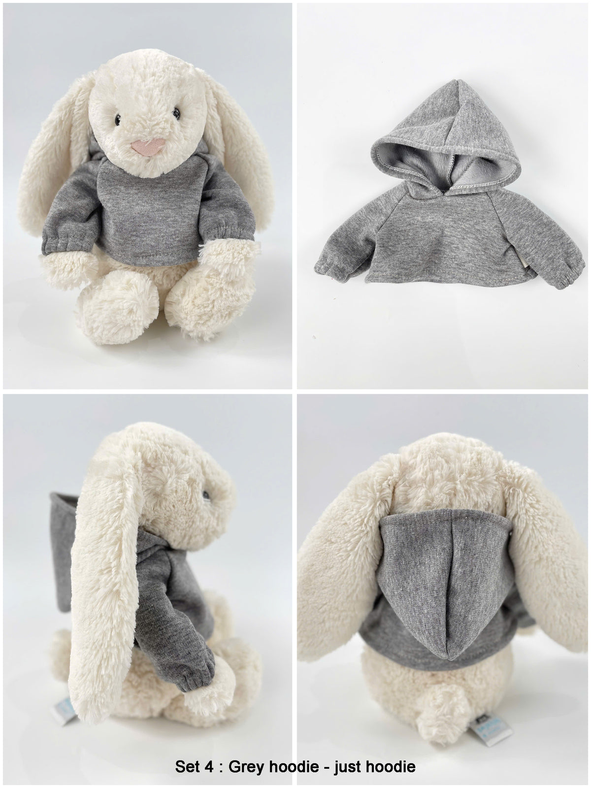 Super cute hoodie for bunnies , Hoodies in various sizes bunnies, a special gift for plush rabbit enthusiasts.