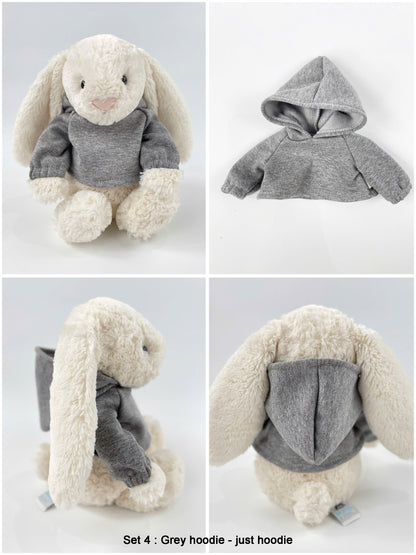 Super cute hoodie for bunnies , Hoodies in various sizes bunnies, a special gift for plush rabbit enthusiasts.