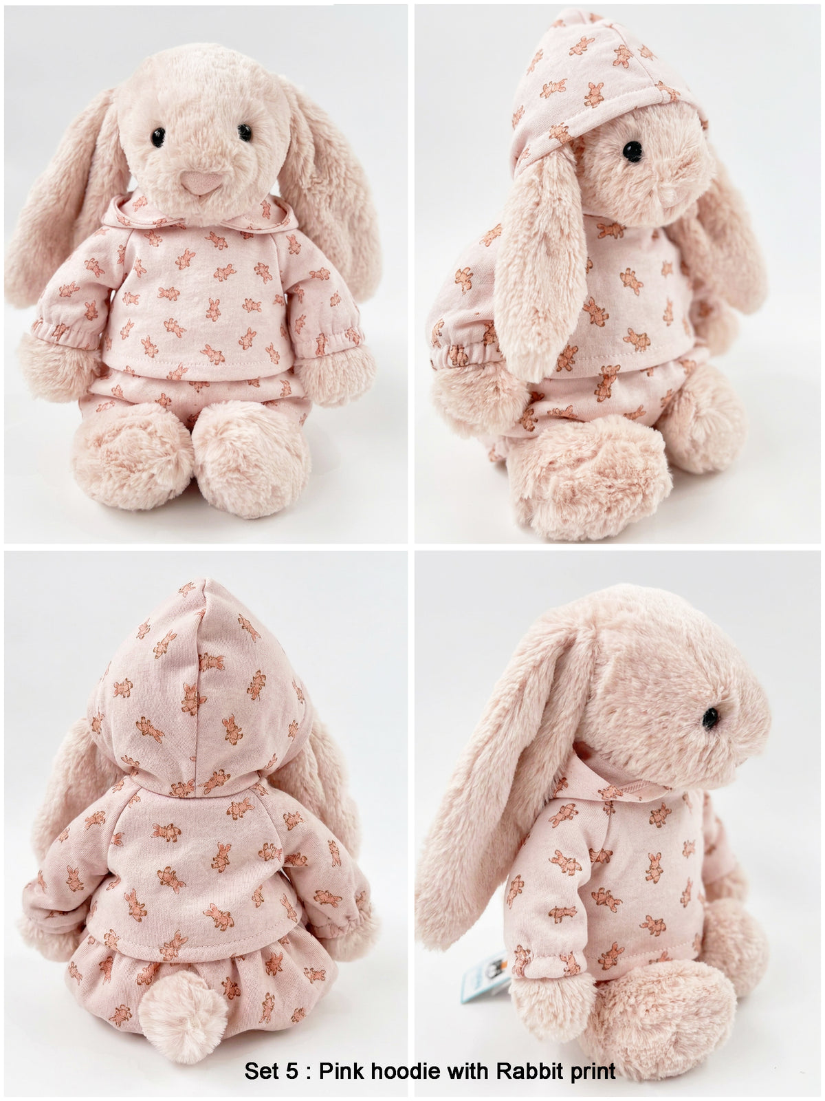 Super cute hoodie for bunnies , Hoodies in various sizes bunnies, a special gift for plush rabbit enthusiasts.