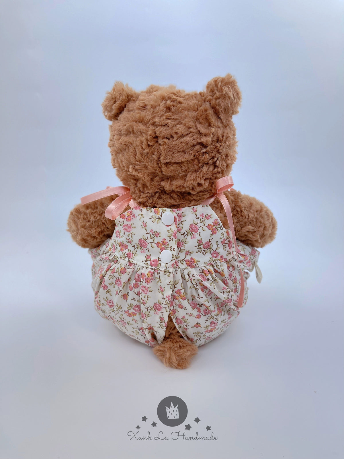 Handmade Vintage Floral Tie-Shoulder Romper for Jellicat Bartholomew Bear