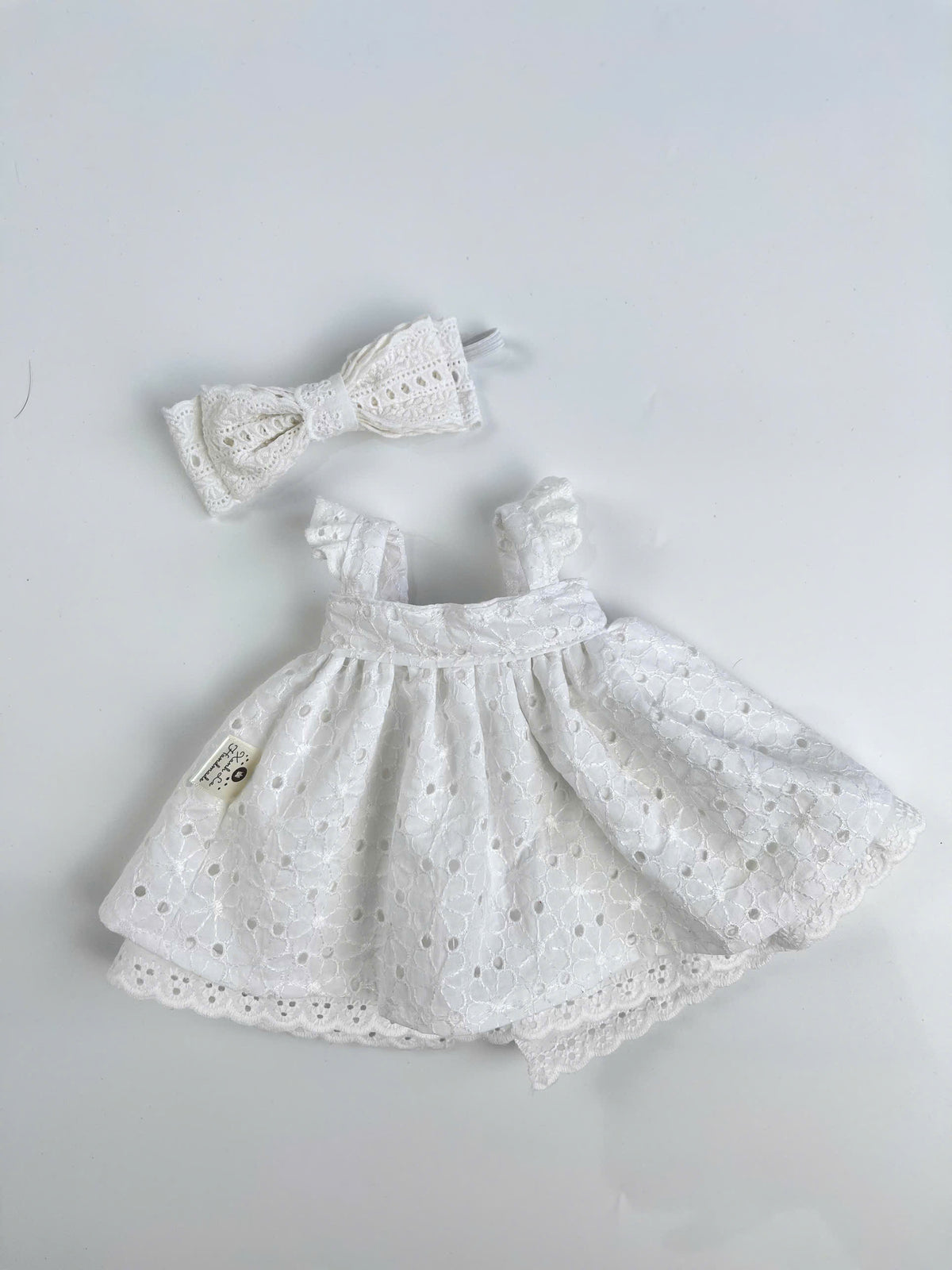 Handmade Puffy Dress & Big Head Bow Set for Jellicat Bunny