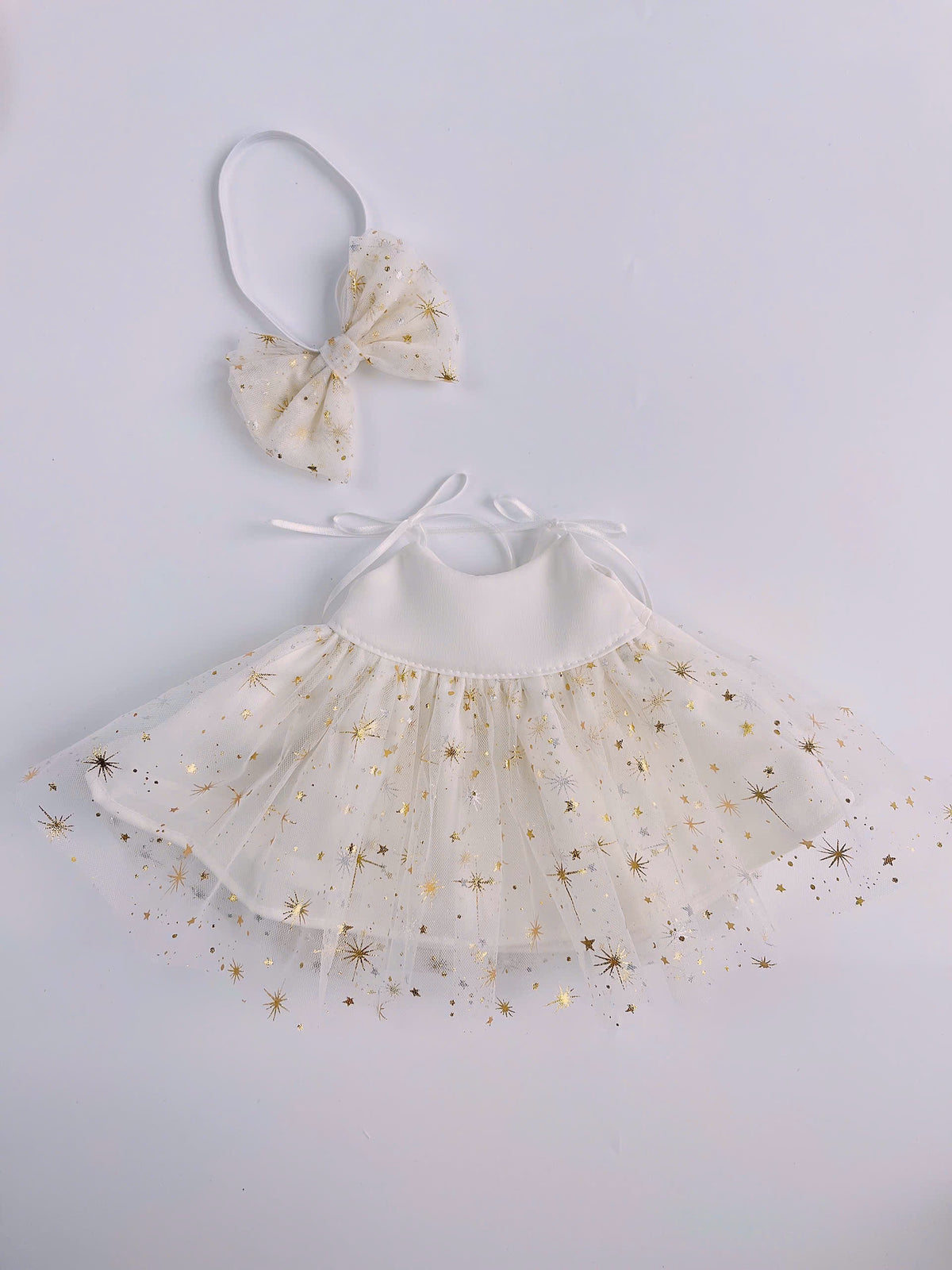 Handmade Birthday Tutu Dress & Party Hat Set for Jellycat Bunny