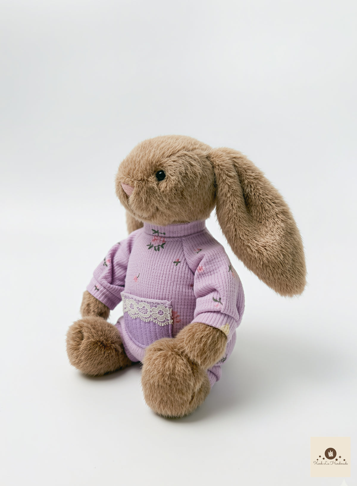 Soft Sherpa Fleece Snap-Back Romper with Pocket for Plush Bunnies & Bear Plush
