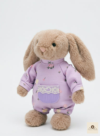 Soft Sherpa Fleece Snap-Back Romper with Pocket for Plush Bunnies & Bear Plush