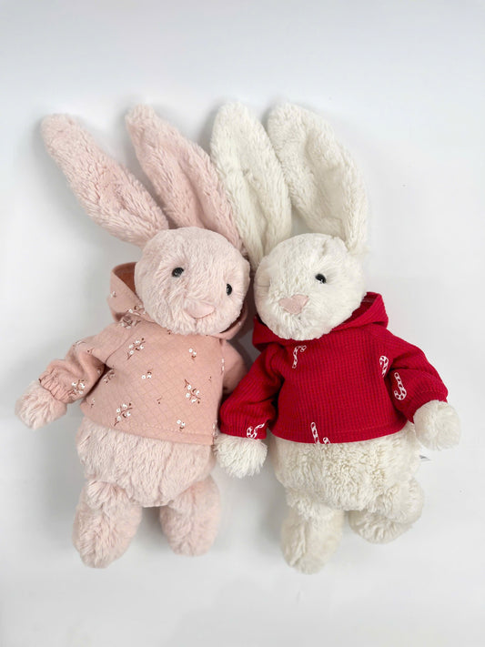 Super cute hoodie for bunnies , Hoodies in various sizes bunnies, a special gift for plush rabbit enthusiasts.
