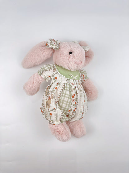 Handmade Floral Bubble Romper Set for Jellicat Plushie | Snap Back Baby Doll Jumpsuit
