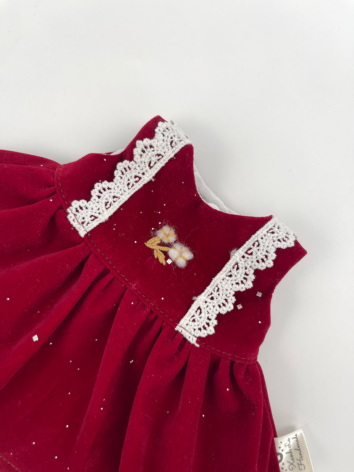 Glitter Velvet Pinafore Dress for Jellicat Plush Bunny/Bear