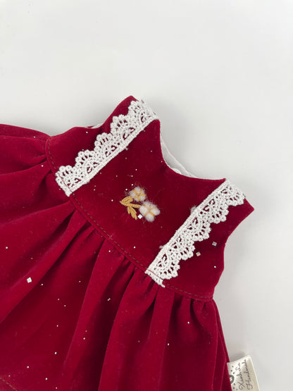 Glitter Velvet Pinafore Dress for Jellicat Plush Bunny/Bear