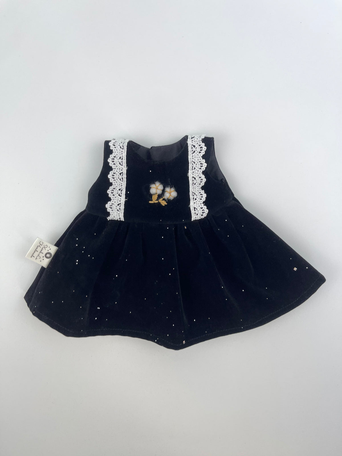 Glitter Velvet Pinafore Dress for Jellicat Plush Bunny/Bear