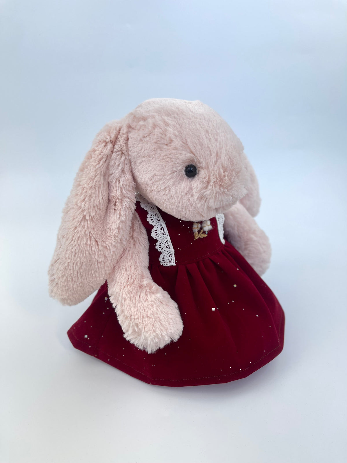 Glitter Velvet Pinafore Dress for Jellicat Plush Bunny/Bear