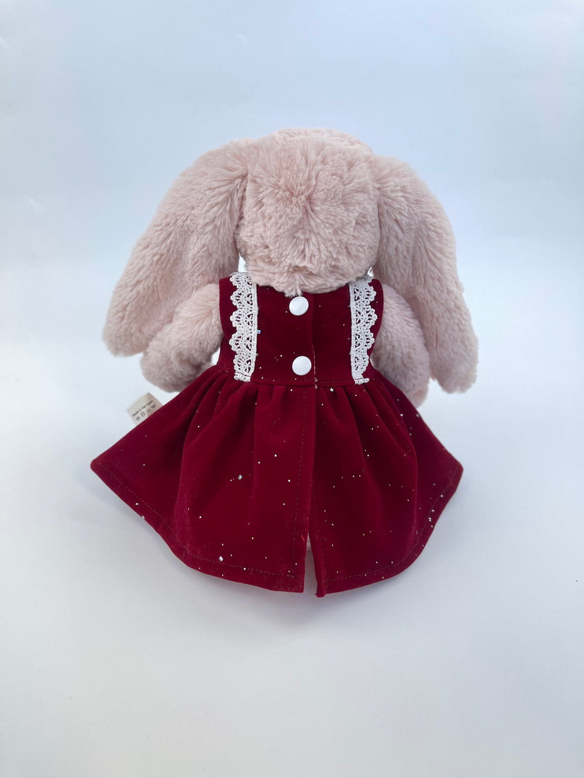 Glitter Velvet Pinafore Dress for Jellicat Plush Bunny/Bear