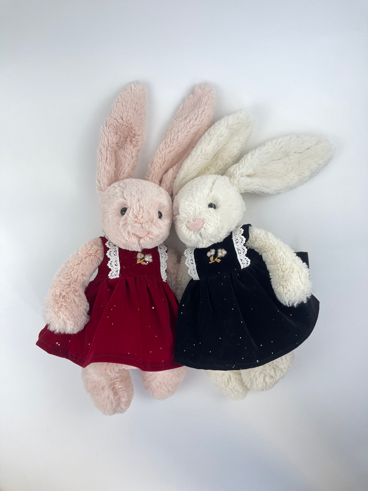 Glitter Velvet Pinafore Dress for Jellicat Plush Bunny/Bear