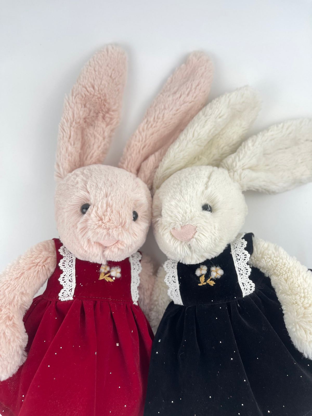 Glitter Velvet Pinafore Dress for Jellicat Plush Bunny/Bear