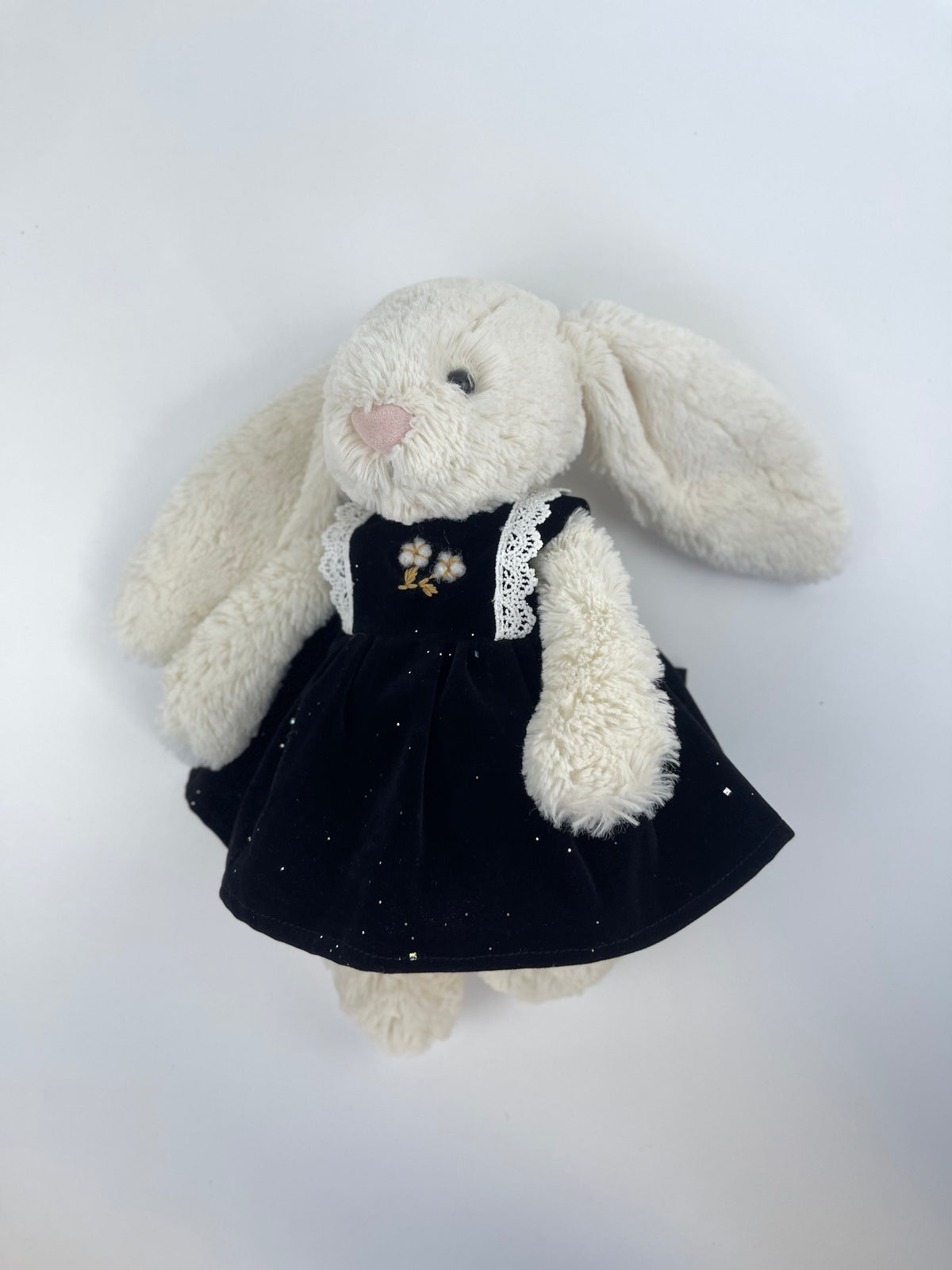 Glitter Velvet Pinafore Dress for Jellicat Plush Bunny/Bear