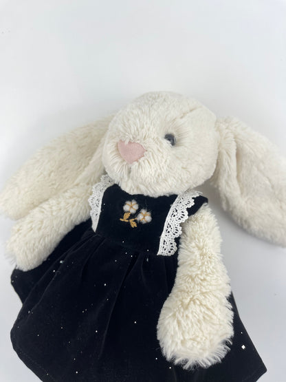 Glitter Velvet Pinafore Dress for Jellicat Plush Bunny/Bear