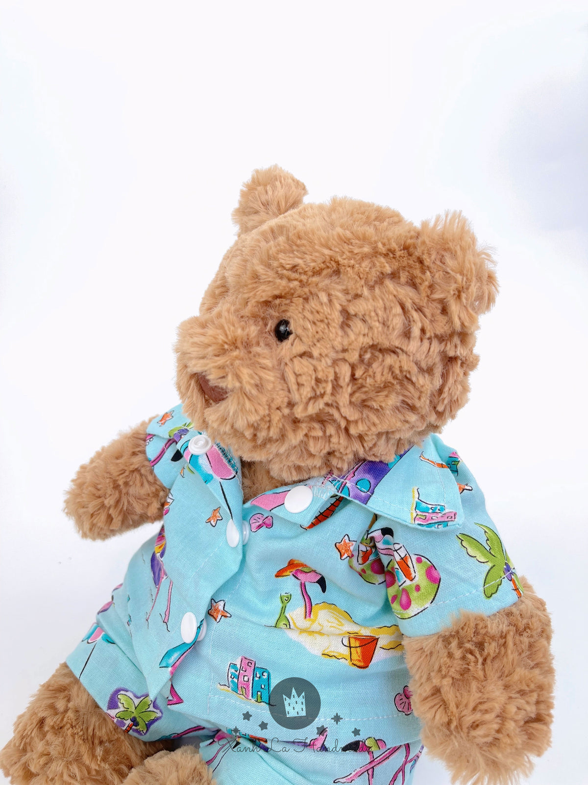 Handmade Hawaiian Summer Shirt & Shorts Set for Jellicat Bartholomew Bear