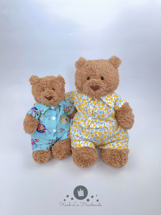 Handmade Hawaiian Summer Shirt & Shorts Set for Jellicat Bartholomew Bear