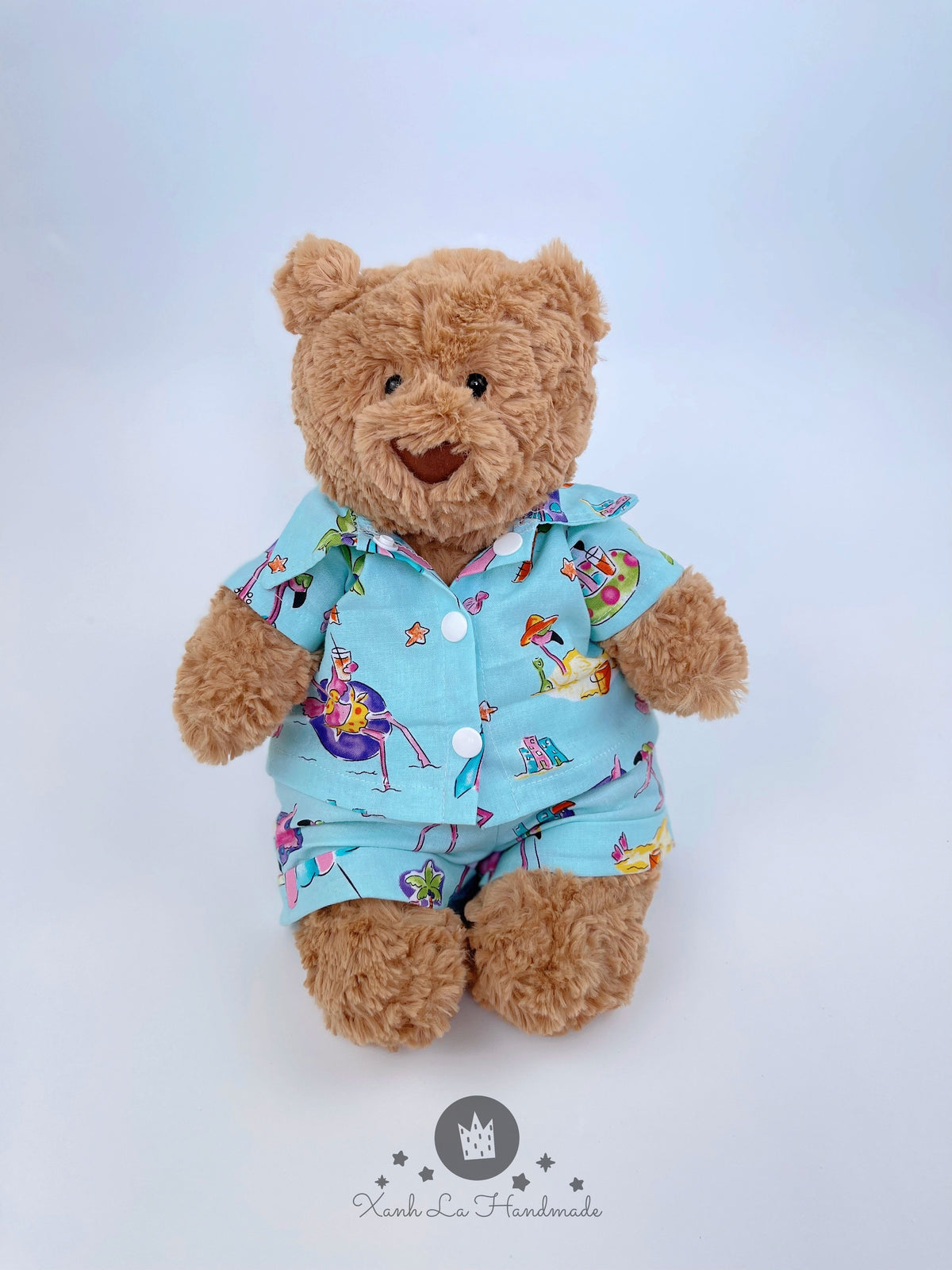 Handmade Hawaiian Summer Shirt & Shorts Set for Jellicat Bartholomew Bear