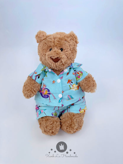 Handmade Hawaiian Summer Shirt & Shorts Set for Jellicat Bartholomew Bear