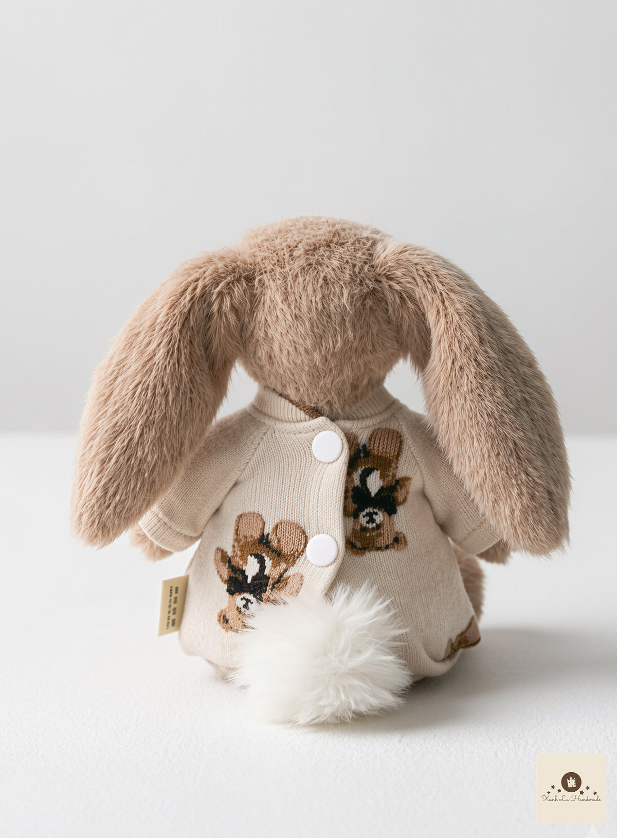 Soft Sherpa Fleece Snap-Back Romper with Pocket for Plush Bunnies & Bear Plush