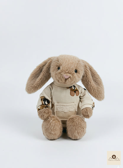 Soft Sherpa Fleece Snap-Back Romper with Pocket for Plush Bunnies & Bear Plush