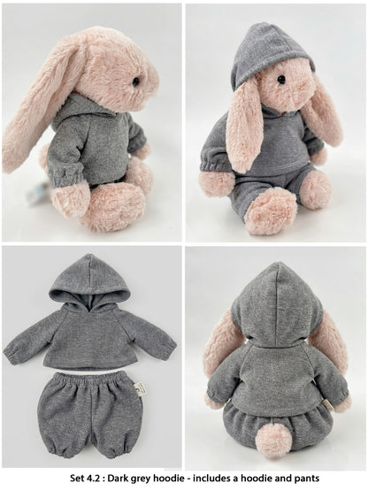 Super cute hoodie for bunnies , Hoodies in various sizes bunnies, a special gift for plush rabbit enthusiasts.