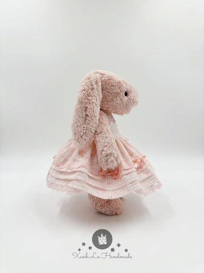 Exquisite Handmade Fluffy Tiered Tutu Dress for Plush Bunny
