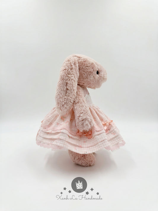 Exquisite Handmade Fluffy Tiered Tutu Dress for Plush Bunny