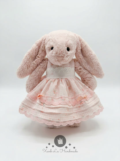 Exquisite Handmade Fluffy Tiered Tutu Dress for Plush Bunny