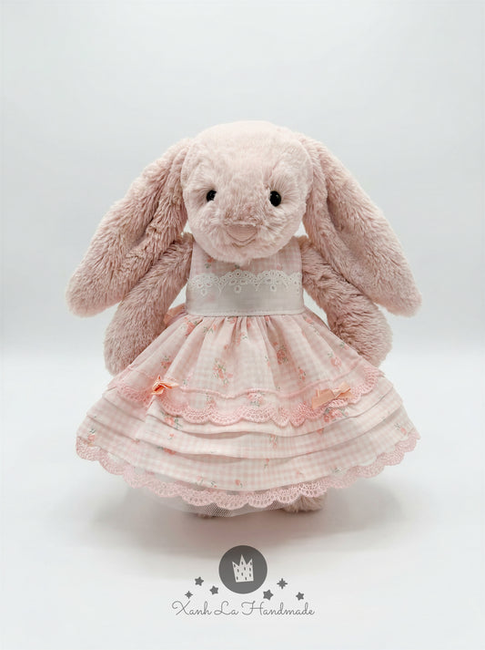 Exquisite Handmade Fluffy Tiered Tutu Dress for Plush Bunny