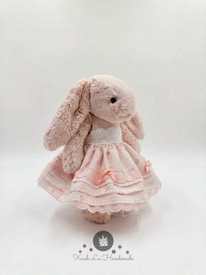 Exquisite Handmade Fluffy Tiered Tutu Dress for Plush Bunny