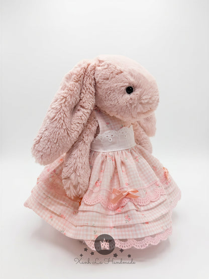 Exquisite Handmade Fluffy Tiered Tutu Dress for Plush Bunny