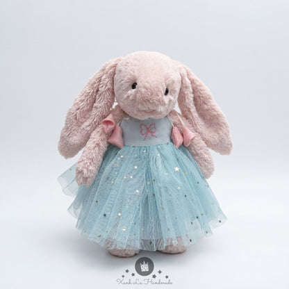 Handmade Cami Strap Dress for Jellicat Bunny, Unique Gift for Girlfriend & Grandkids