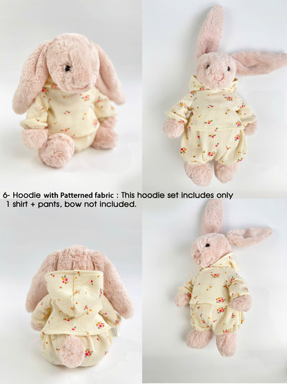 Super cute hoodie for bunnies , Hoodies in various sizes bunnies, a special gift for plush rabbit enthusiasts.