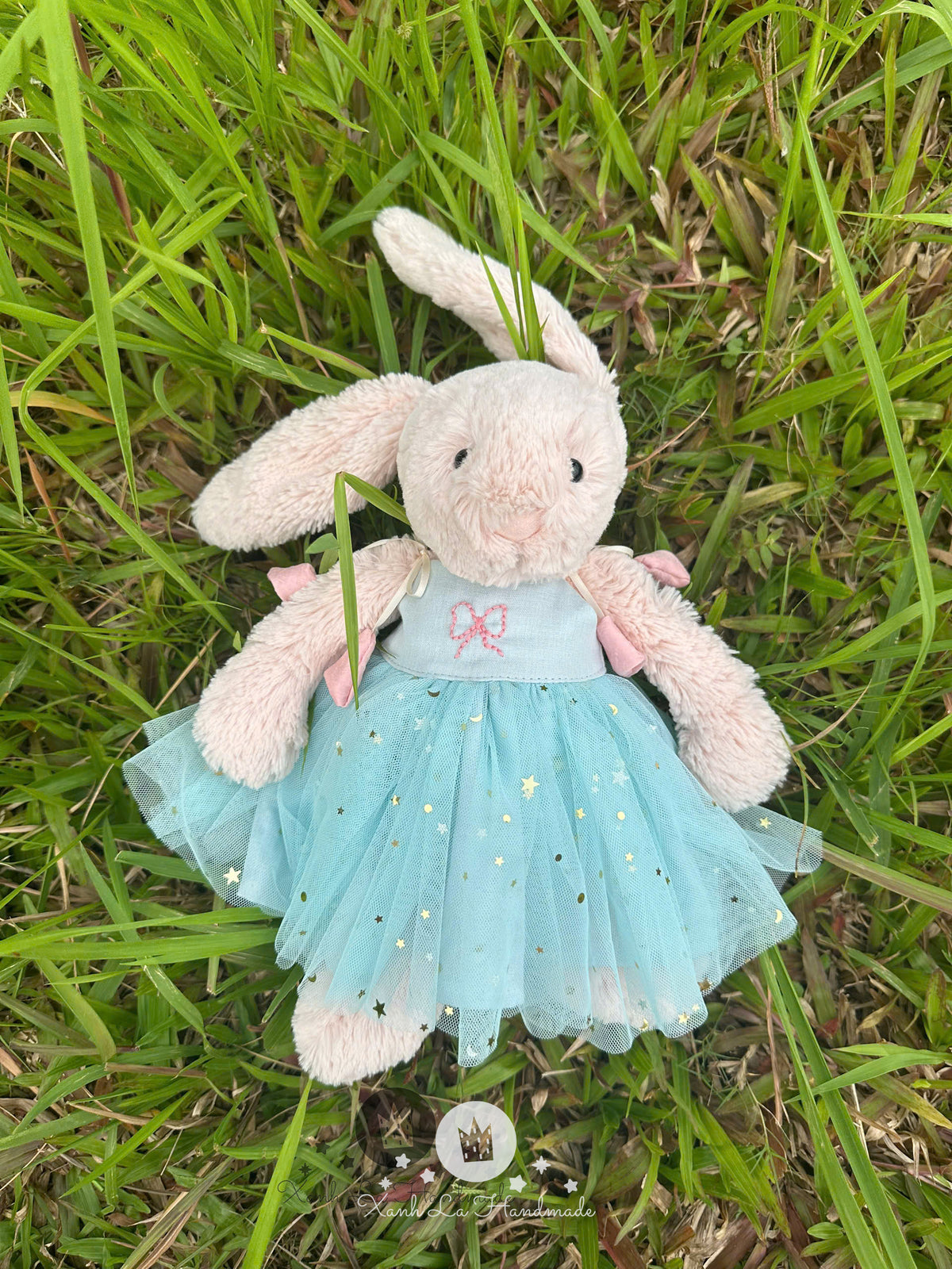 Handmade Cami Strap Dress for Jellicat Bunny, Unique Gift for Girlfriend & Grandkids