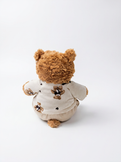 Handmade Long-Sleeve T-Shirt & Cargo Pants Set for Teddy Bear, Gift for Kids & Collectors