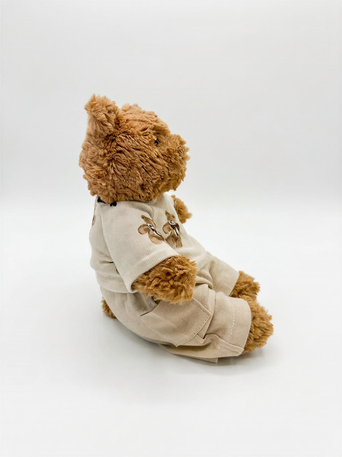Handmade Long-Sleeve T-Shirt & Cargo Pants Set for Teddy Bear, Gift for Kids & Collectors
