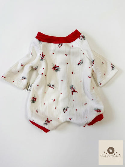 Vintage Christmas outfits for Jellicat bunnies, special handmade gifts.