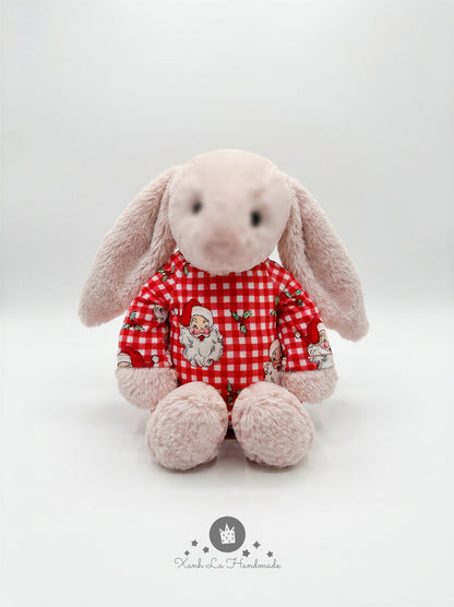 Easy-Snap Back Bodysuit for bunnies, Outfits for plush rabbits, a special gift for plush rabbit enthusiasts.