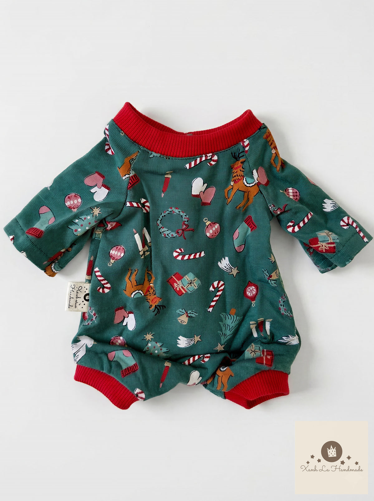 Vintage Christmas outfits for Jellicat bunnies, special handmade gifts.