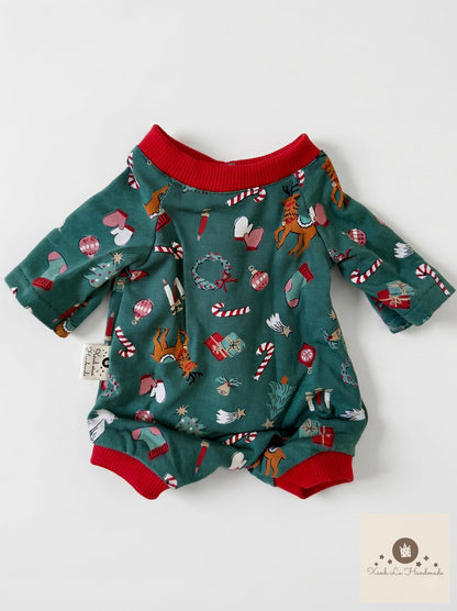 Vintage Christmas outfits for Jellicat bunnies, special handmade gifts.