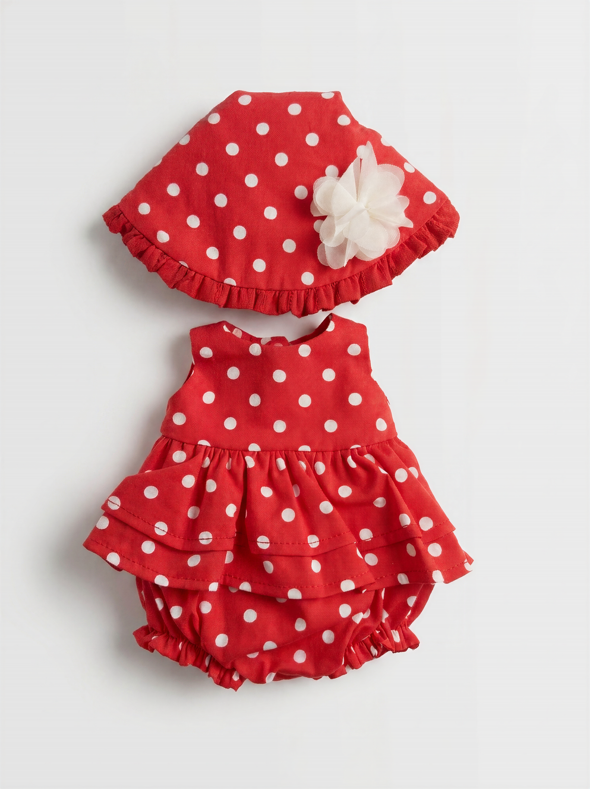 SUPER CUTE Handmade Romper & Ruffled Sun Bonnet Set for Jell cat Bear