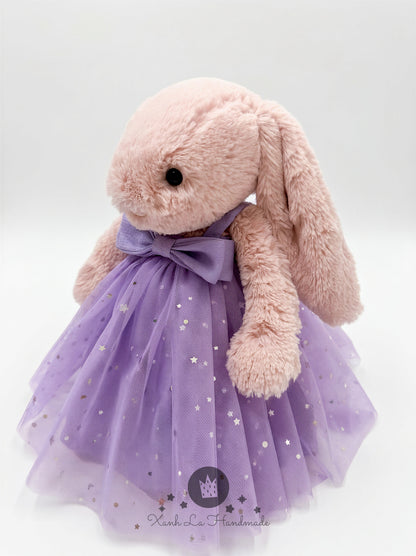 Handmade Tutu Dress for Jellicat Bunny | Cute Birthday Gift for Kids & Collectors