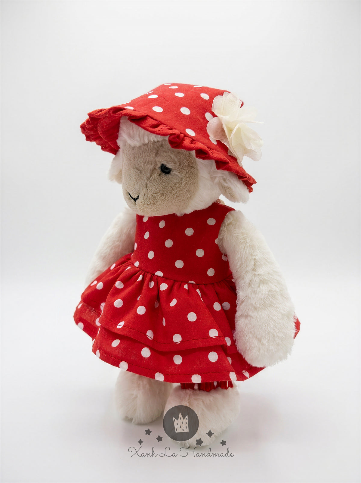 SUPER CUTE Handmade Romper & Ruffled Sun Bonnet Set for Jell cat Bear