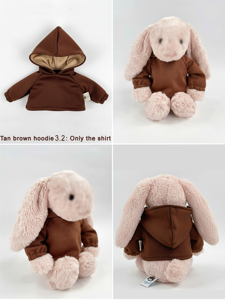 Super cute hoodie for bunnies , Hoodies in various sizes bunnies, a special gift for plush rabbit enthusiasts.
